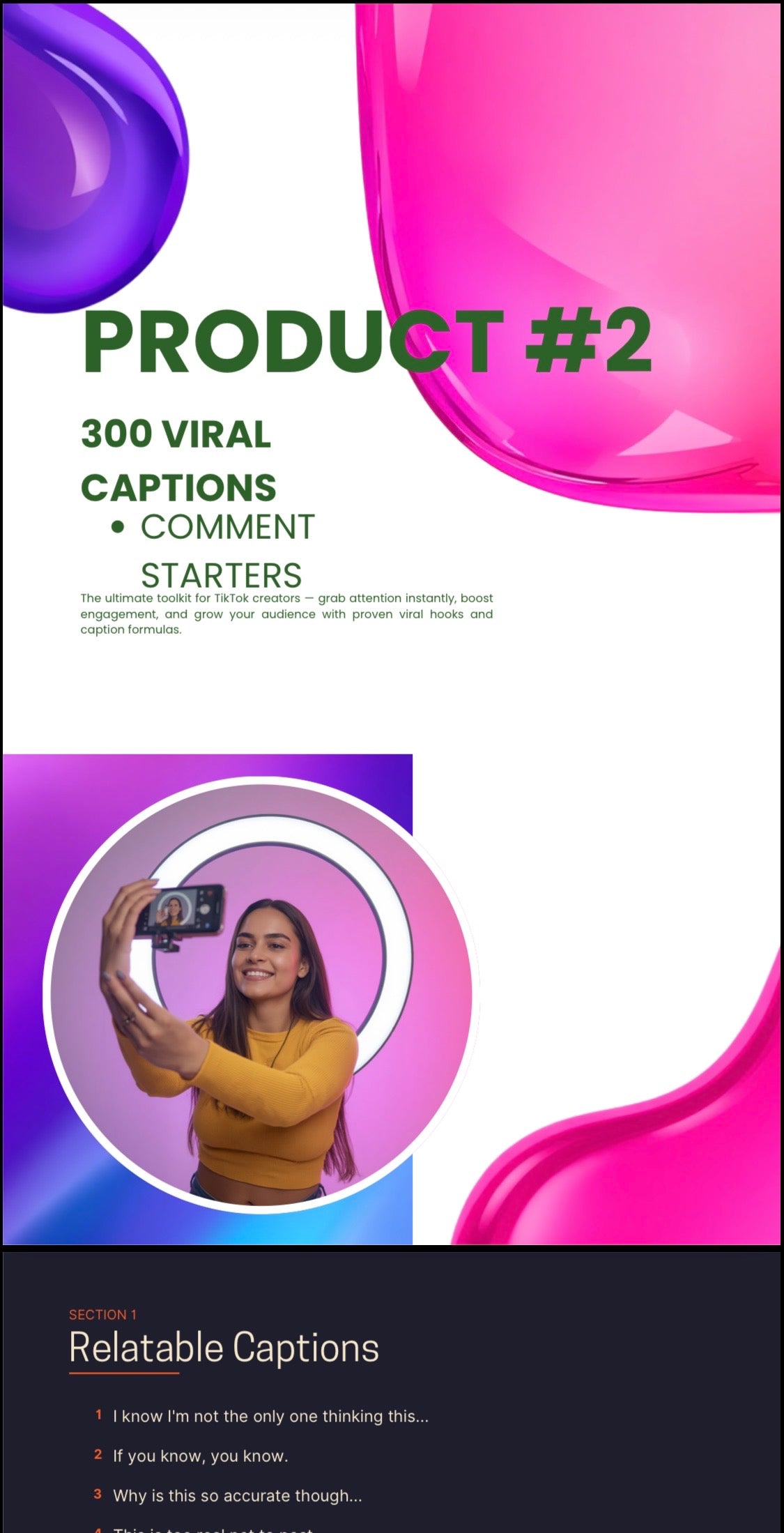 Scroll-Stopping Caption Pack