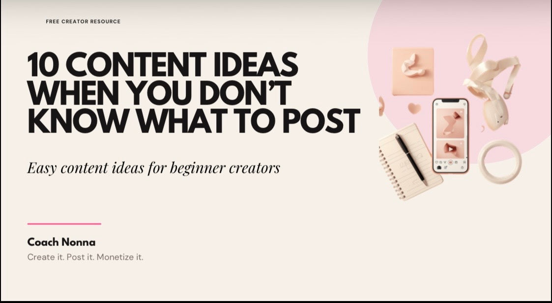 Beginner Creator Quick-Start Mini Guide