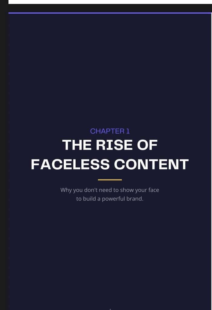 Ultimate faceless content blueprint