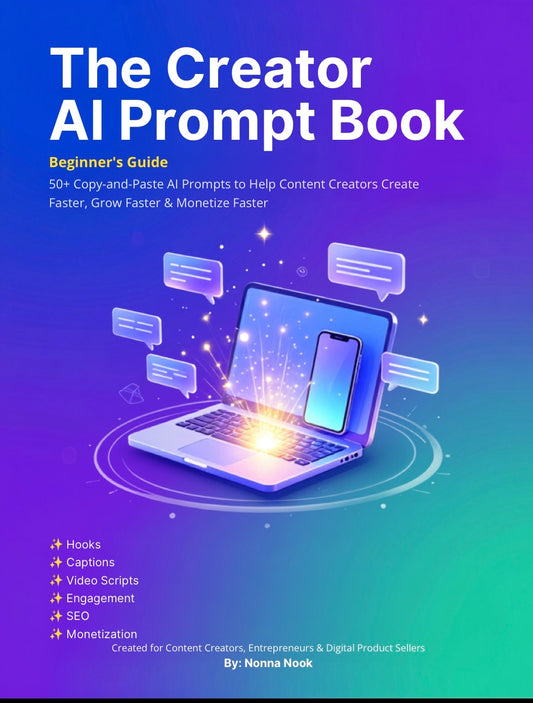 The Creator AI Prompt Book: Beginner’s Guide 50+ Copy-and-Paste AI Prompts to Create Content Faster, Grow Your Audience & Monetize Your Brand