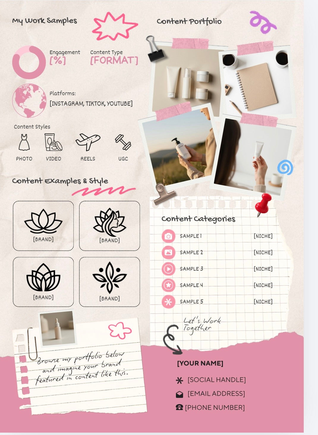 UGC Media Kit Template | Land More Brand Deals